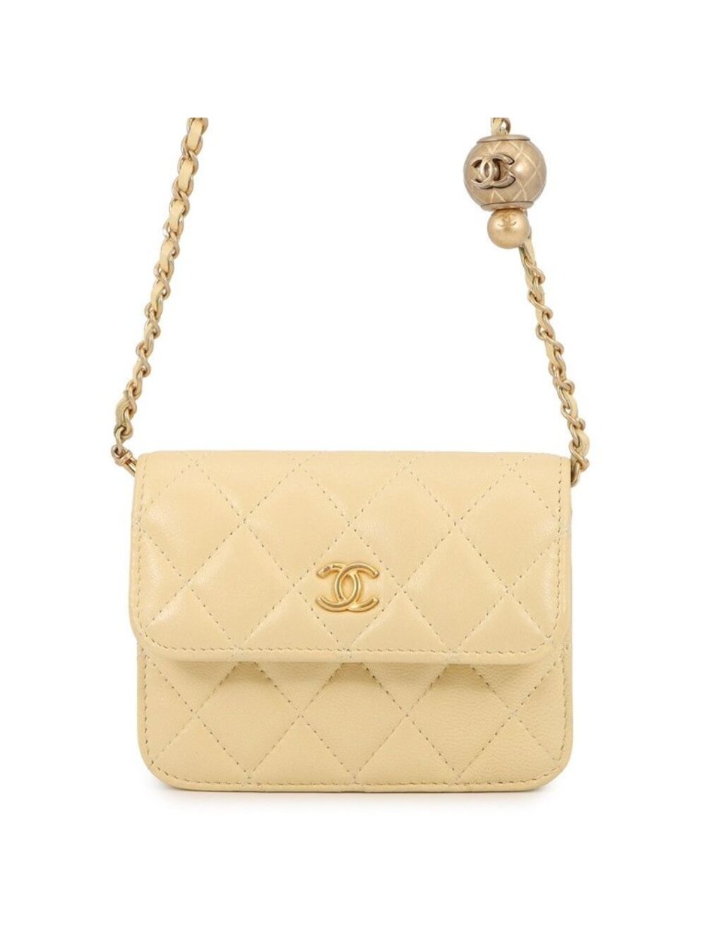 Chanel Chain Shoulder Bag Mini Quilted Cocobol Lambskin